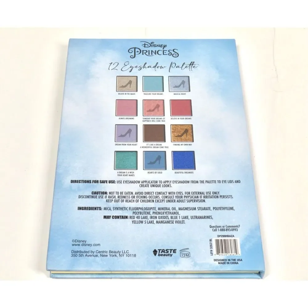Disney Princess Cinderella Eyeshadow Storybook Palette ~ 12 Pan New